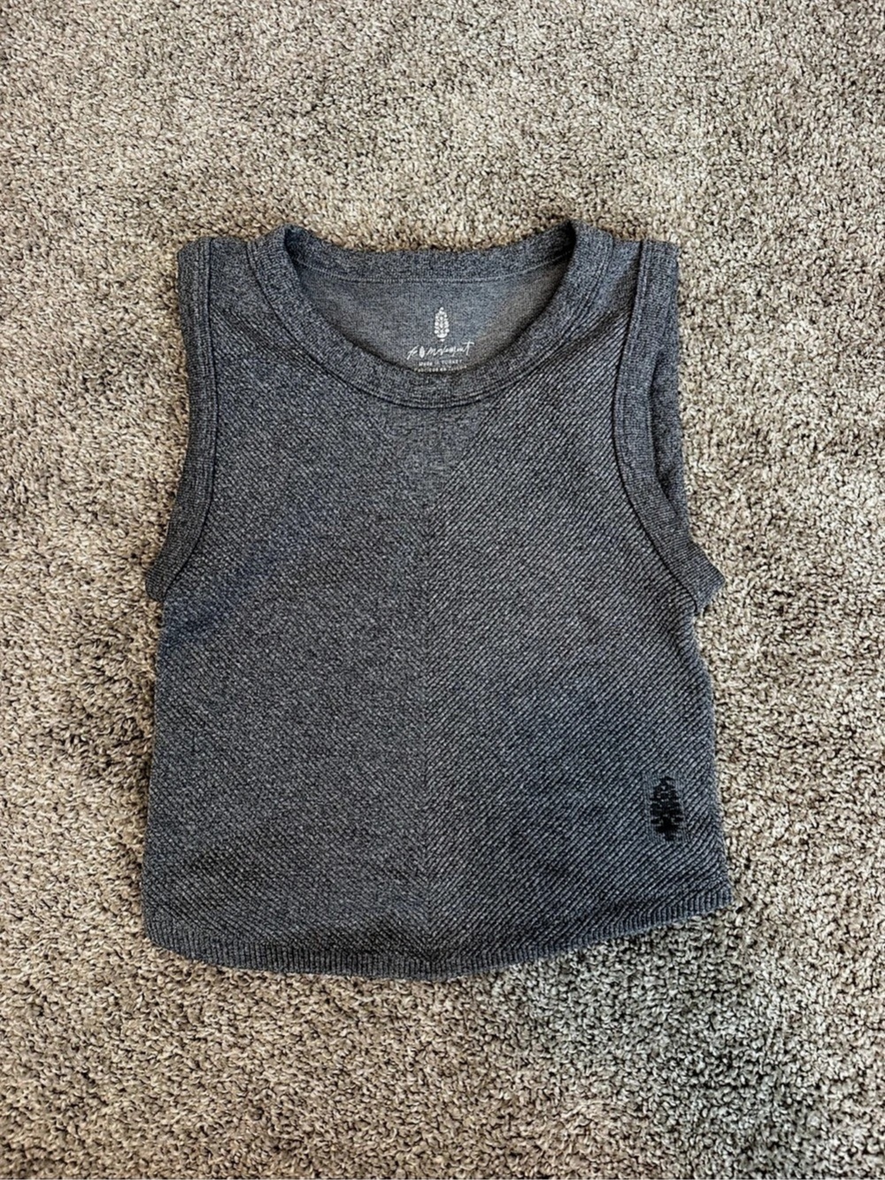 Free People Movement Gray Sleeveless Tank Top